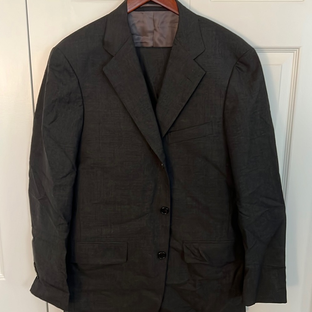 J. Press 40R Charcoal Wool Mens Suit Pressclusive Classic Fit